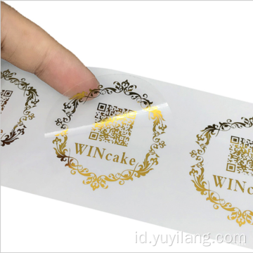 Sticker foil label perekat anti-counterfeiting